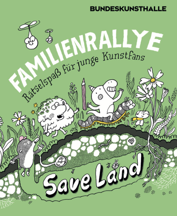 Cover des Heftes zu Save Land mit vielen kindgerechten Illustrationen.